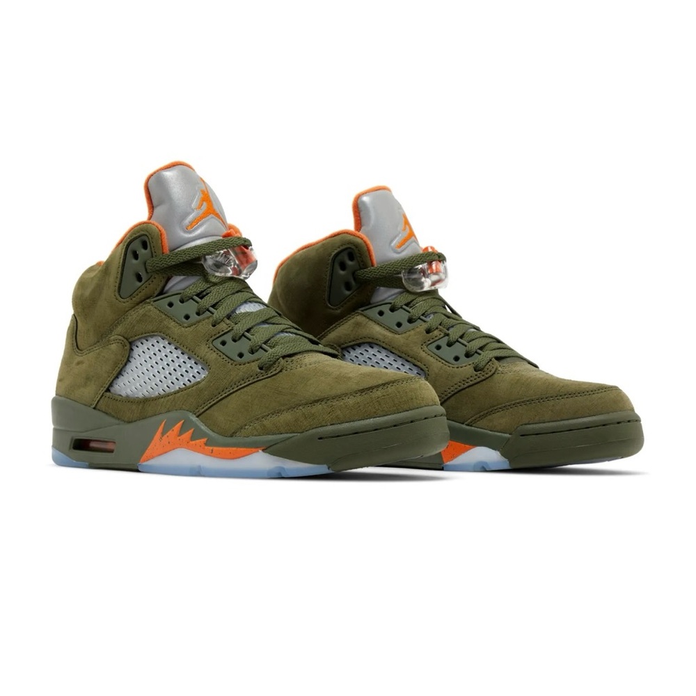 Jordan 5 Olive and Orange Sneakers